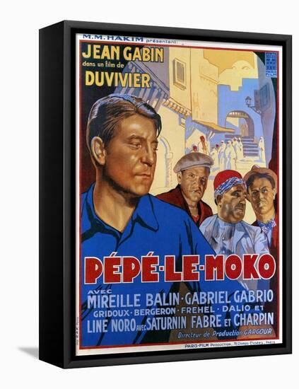 Pepe Le Moko, Jean Gabin (Left), 1937-null-Framed Stretched Canvas