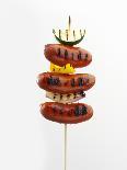 Grilled Sausage Kebab-Pepe Nilsson-Stretched Canvas