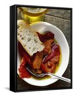 Peperonata (Red Peppers Marinated in Oil, Italy)-null-Framed Stretched Canvas