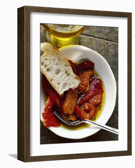 Peperonata (Red Peppers Marinated in Oil, Italy)-null-Framed Photographic Print