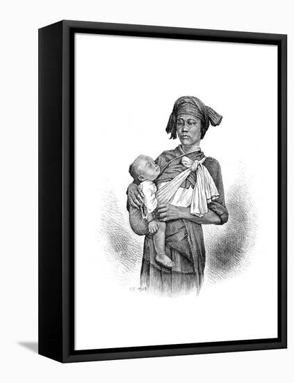 Pepo-Hoan Woman and Child, C1890-E Ronjat-Framed Stretched Canvas