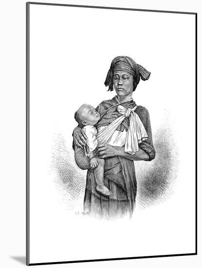 Pepo-Hoan Woman and Child, C1890-E Ronjat-Mounted Giclee Print