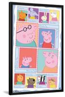 Peppa Pig- Character Grid-null-Lamina Framed Poster