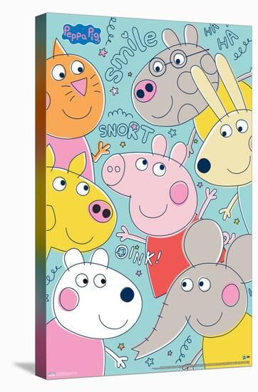 Peppa Pig - Group-Trends International-Stretched Canvas