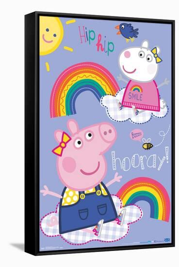 Peppa Pig - Hooray-Trends International-Framed Stretched Canvas