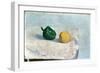 Pepper and Lemon on a White Tablecloth, 1901-Odilon Redon-Framed Giclee Print