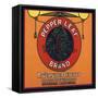 Pepper Leaf Brand - Riverside, California - Citrus Crate Label-Lantern Press-Framed Stretched Canvas