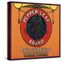 Pepper Leaf Brand - Riverside, California - Citrus Crate Label-Lantern Press-Stretched Canvas