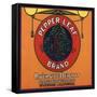 Pepper Leaf Brand - Riverside, California - Citrus Crate Label-Lantern Press-Framed Stretched Canvas