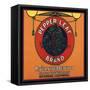 Pepper Leaf Brand - Riverside, California - Citrus Crate Label-Lantern Press-Framed Stretched Canvas