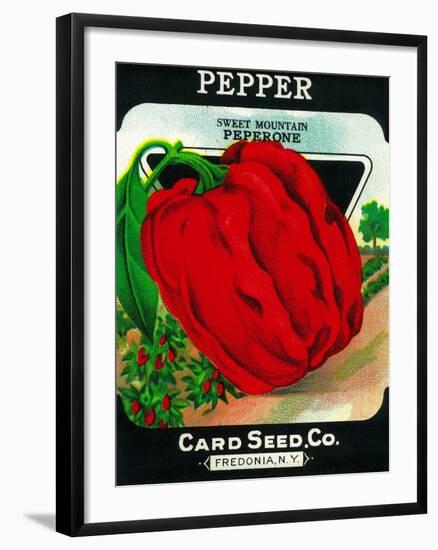 Pepper Seed Packet-Lantern Press-Framed Art Print