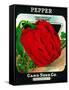 Pepper Seed Packet-Lantern Press-Framed Stretched Canvas