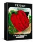 Pepper Seed Packet-Lantern Press-Framed Stretched Canvas