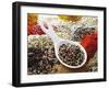 Peppercorns in Porcelain Spoon on Assorted Spices-Dieter Heinemann-Framed Photographic Print