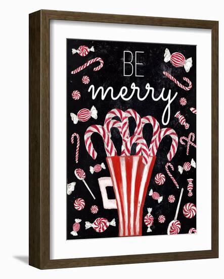 Peppermint Candy Cane Wishes-Elizabeth Medley-Framed Art Print