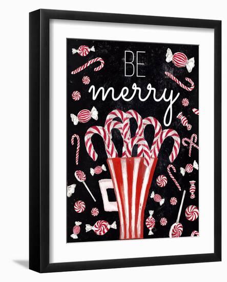 Peppermint Candy Cane Wishes-Elizabeth Medley-Framed Art Print