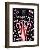 Peppermint Candy Cane Wishes-Elizabeth Medley-Framed Art Print