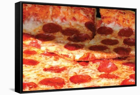 Pepperoni Pizza-Jason Pierce-Framed Stretched Canvas