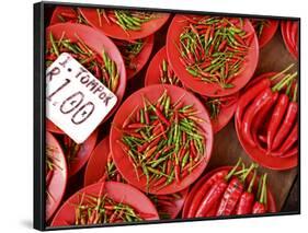 Peppers for Sale in Market, Kuching, Sarawak, Borneo, Malaysia-Jay Sturdevant-Framed Photographic Print