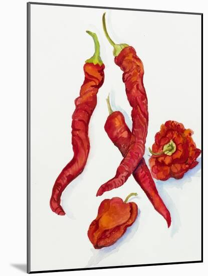Peppers Very Hot-Joanne Porter-Mounted Giclee Print