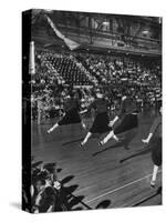 Peppy High School Girl Cheerleaders During their Cheers at the Basketball Game-Francis Miller-Stretched Canvas