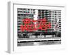 Pepsi Cola Bottling Sign, Long Island City, New York, United States, Black and White Photography-Philippe Hugonnard-Framed Premium Photographic Print