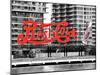 Pepsi Cola Bottling Sign, Long Island City, New York, United States, Black and White Photography-Philippe Hugonnard-Mounted Premium Photographic Print