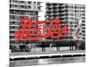 Pepsi Cola Bottling Sign, Long Island City, New York, United States, Black and White Photography-Philippe Hugonnard-Mounted Photographic Print