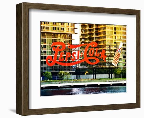 Pepsi Cola Bottling Sign, Long Island City, New York, United States, Colors Style-Philippe Hugonnard-Framed Photographic Print