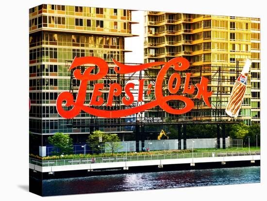 Pepsi Cola Bottling Sign, Long Island City, New York, United States, Colors Style-Philippe Hugonnard-Stretched Canvas