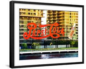 Pepsi Cola Bottling Sign, Long Island City, New York, United States, Colors Style-Philippe Hugonnard-Framed Photographic Print