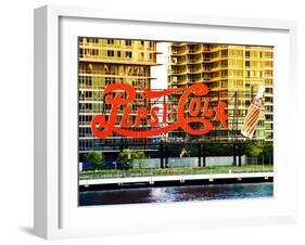 Pepsi Cola Bottling Sign, Long Island City, New York, United States, Colors Style-Philippe Hugonnard-Framed Premium Photographic Print