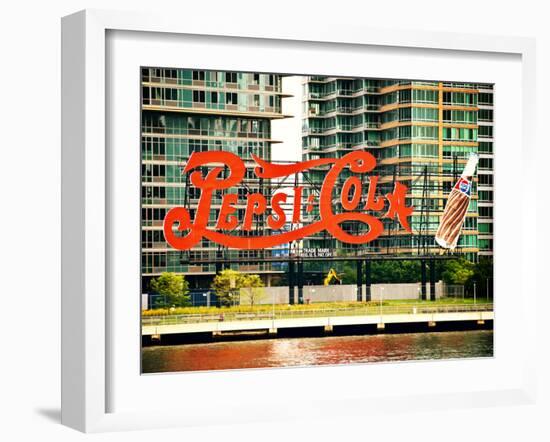 Pepsi Cola Bottling Sign, Long Island City, New York, United States, Vintage-Philippe Hugonnard-Framed Photographic Print