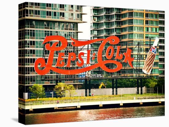 Pepsi Cola Bottling Sign, Long Island City, New York, United States, Vintage-Philippe Hugonnard-Stretched Canvas