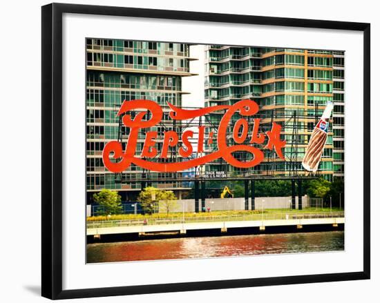 Pepsi Cola Bottling Sign, Long Island City, New York, United States, Vintage-Philippe Hugonnard-Framed Photographic Print