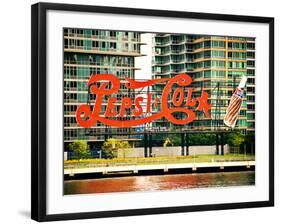 Pepsi Cola Bottling Sign, Long Island City, New York, United States, Vintage-Philippe Hugonnard-Framed Photographic Print