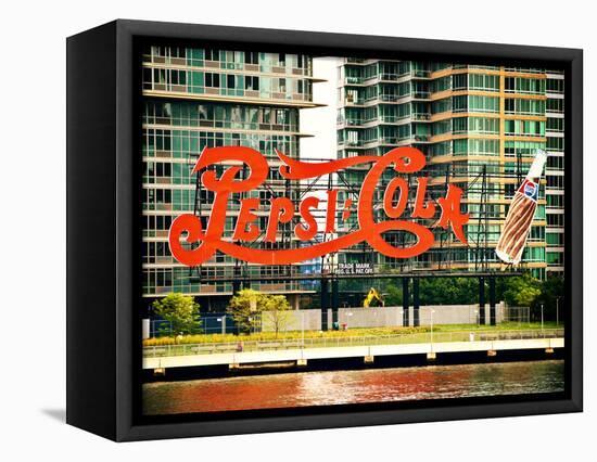 Pepsi Cola Bottling Sign, Long Island City, New York, United States, Vintage-Philippe Hugonnard-Framed Stretched Canvas