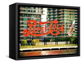 Pepsi Cola Bottling Sign, Long Island City, New York, United States, Vintage-Philippe Hugonnard-Framed Stretched Canvas