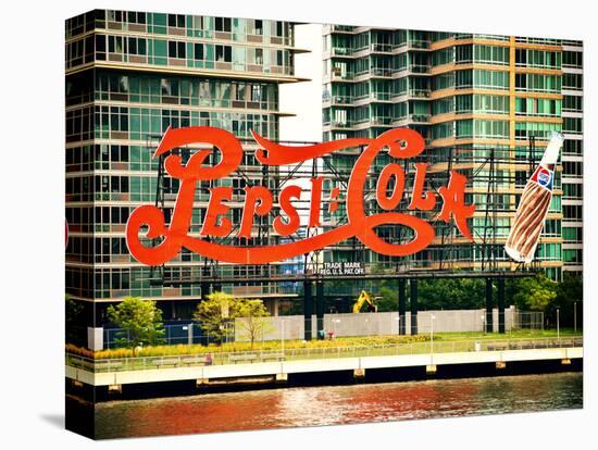 Pepsi Cola Bottling Sign, Long Island City, New York, United States, Vintage-Philippe Hugonnard-Stretched Canvas