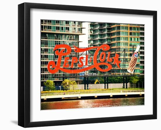 Pepsi Cola Bottling Sign, Long Island City, New York, United States, Vintage-Philippe Hugonnard-Framed Premium Photographic Print