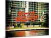 Pepsi Cola Bottling Sign, Long Island City, New York, Vintage, White Frame, Full Size Photography-Philippe Hugonnard-Mounted Art Print