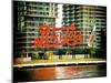 Pepsi Cola Bottling Sign, Long Island City, New York, Vintage, White Frame, Full Size Photography-Philippe Hugonnard-Mounted Art Print