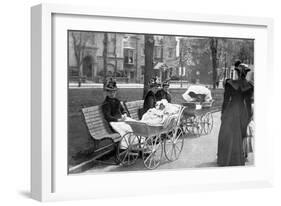 Perambulating Victorians, Philadelphia, Pennsylvania-null-Framed Art Print