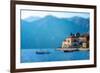 Perast City in Kotor Bay on the Sunset with Beautiful Mountains and Boat Floating in Montenegro-RossHelen-Framed Photographic Print