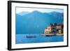 Perast City in Kotor Bay on the Sunset with Beautiful Mountains and Boat Floating in Montenegro-RossHelen-Framed Photographic Print