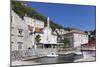Perast Harbour with Cafes and Boats Moored Up-Charlie Harding-Mounted Photographic Print