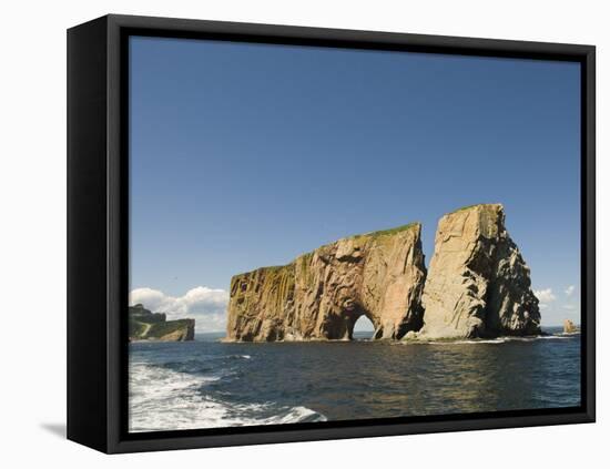 Perce Rock, Gaspe Peninsula, Province of Quebec, Canada, North America-Snell Michael-Framed Stretched Canvas