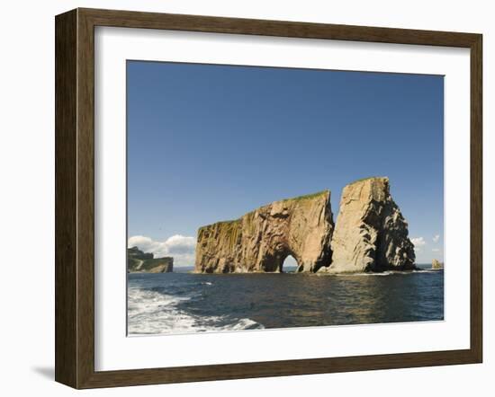 Perce Rock, Gaspe Peninsula, Province of Quebec, Canada, North America-Snell Michael-Framed Photographic Print