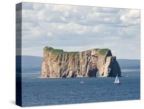 Perce Rock, Ile De Bonaventure, Gaspe Peninsula, Province of Quebec, Canada, North America-Snell Michael-Stretched Canvas