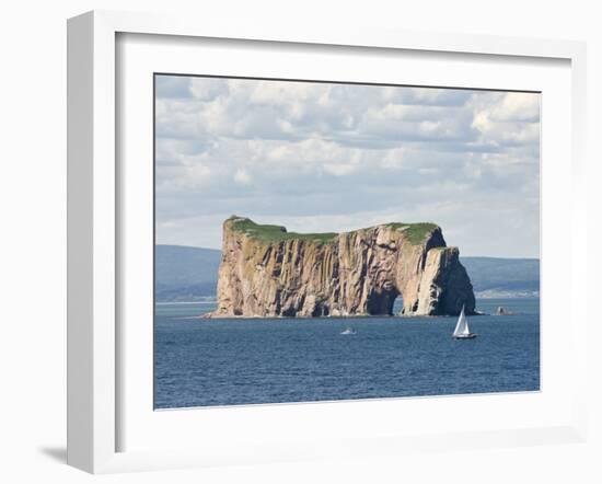 Perce Rock, Ile De Bonaventure, Gaspe Peninsula, Province of Quebec, Canada, North America-Snell Michael-Framed Photographic Print